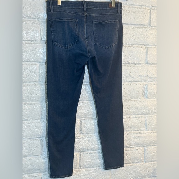 PAIGE Verdugo Ankle Dark Wash Skinny Jeans| Stretch Mid Rise - Picture 4 of 10